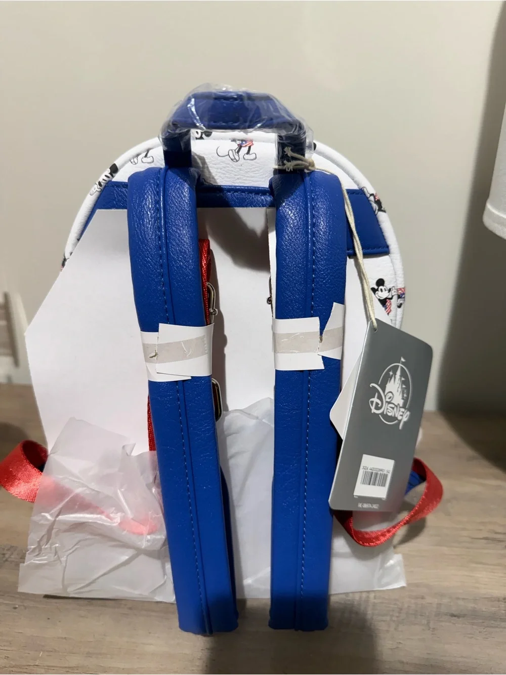 Loungefly White & Blue Mickey Mini Backpack